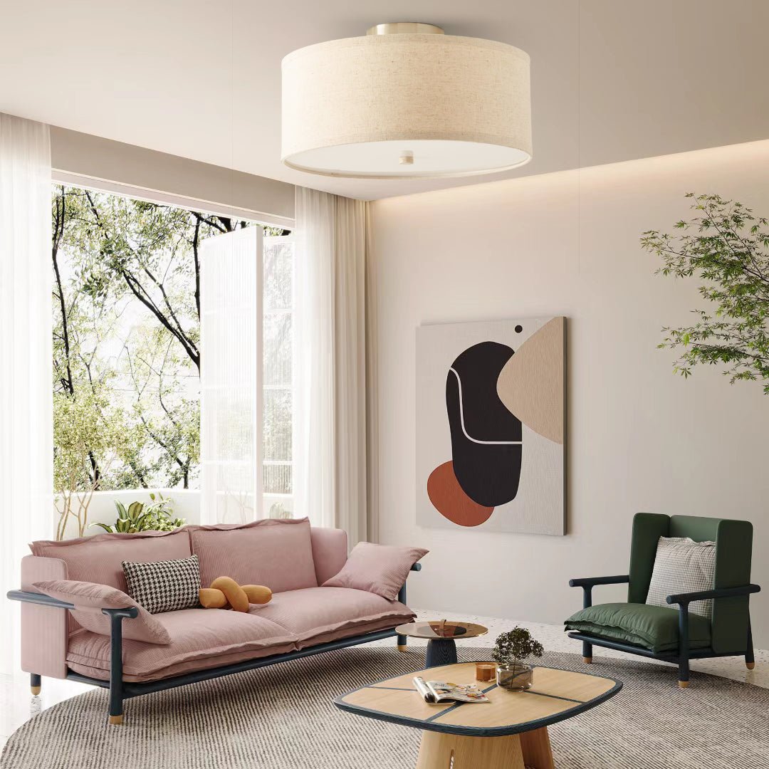 Haven Linen Ceiling Light
