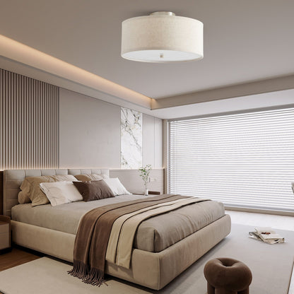 Haven Linen Ceiling Light