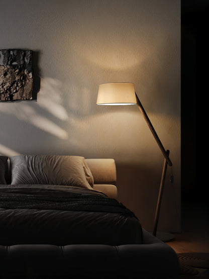Angle Timber Floor Lamp