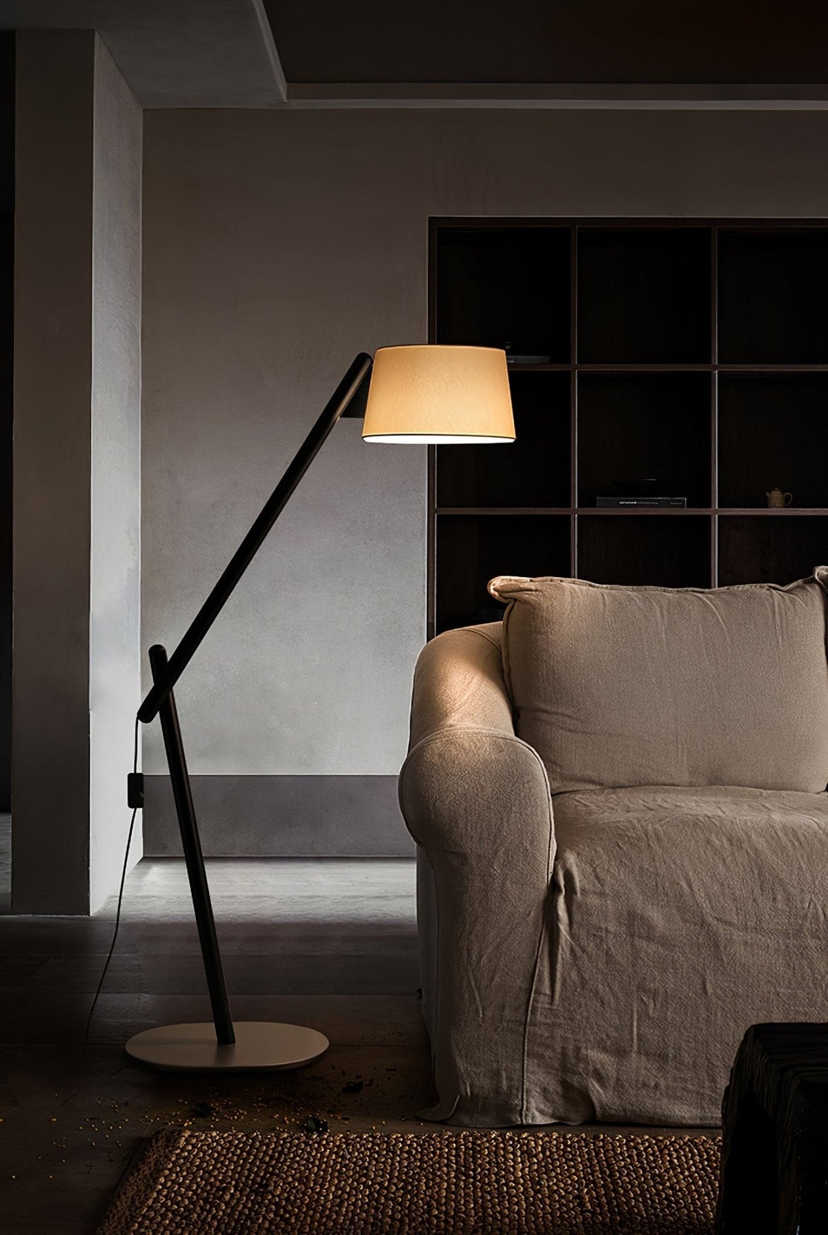 Angle Timber Floor Lamp