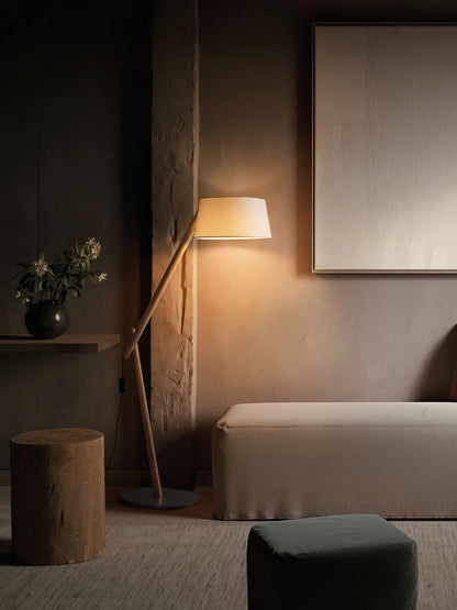 Angle Timber Floor Lamp