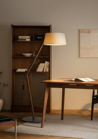 Angle Timber Floor Lamp