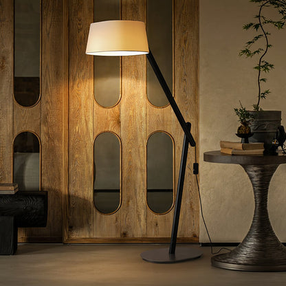 Angle Timber Floor Lamp