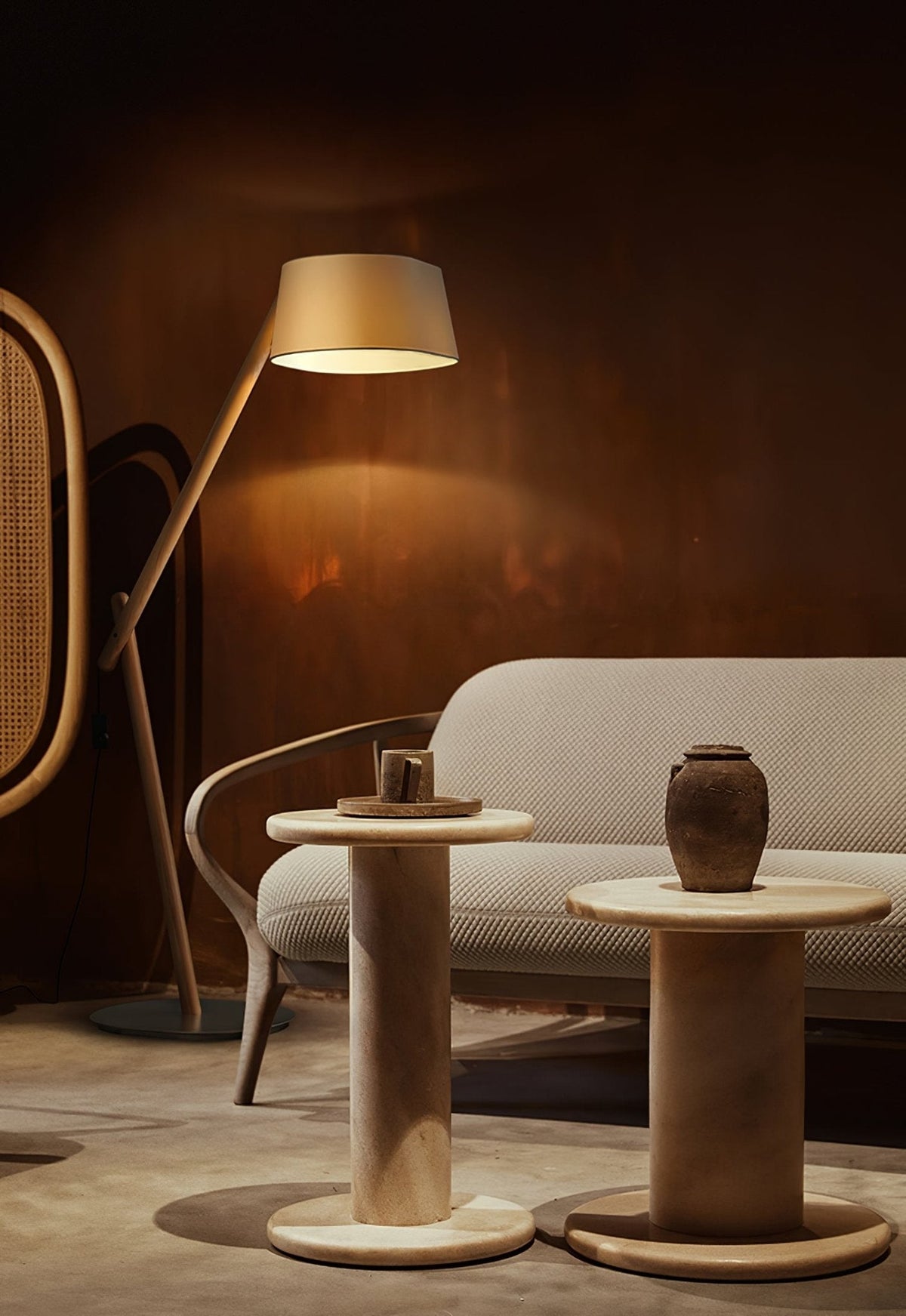 Angle Timber Floor Lamp