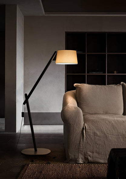 Angle Timber Floor Lamp