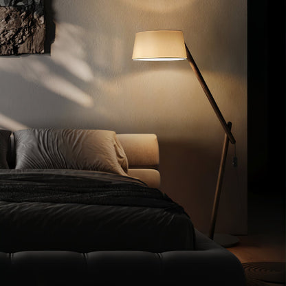 Angle Timber Floor Lamp