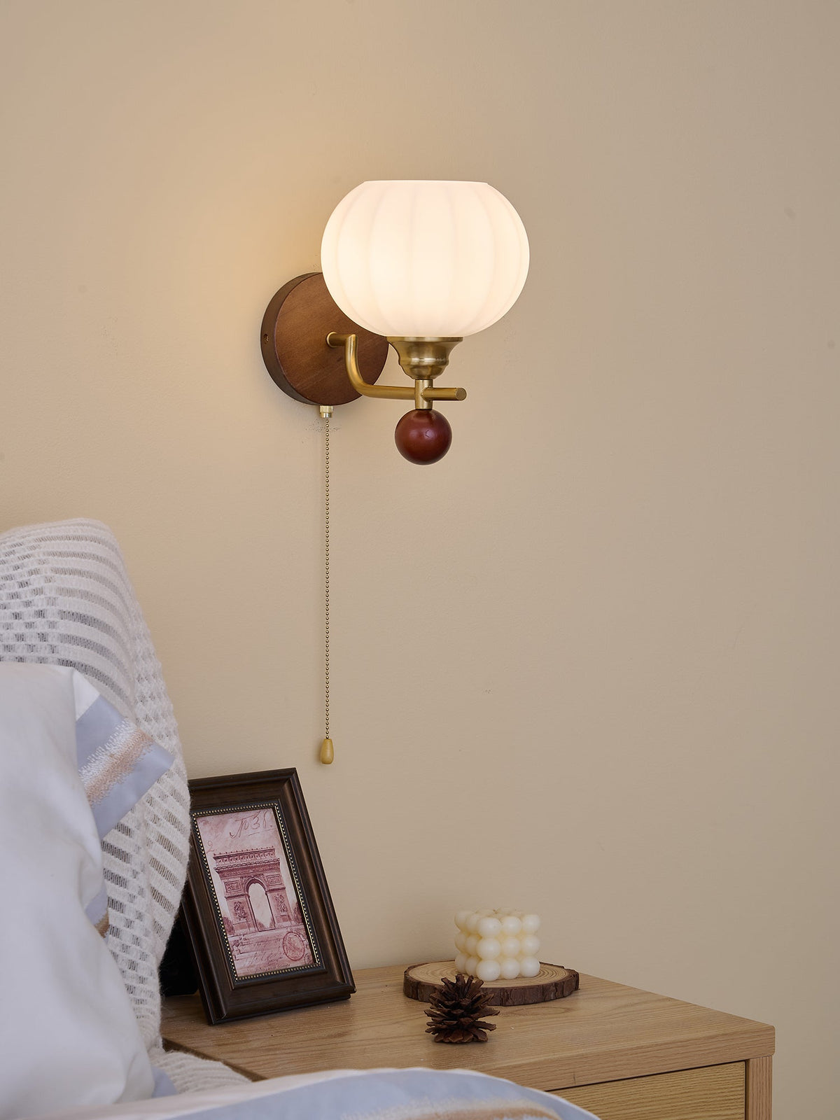 Reed Globe Wall Light