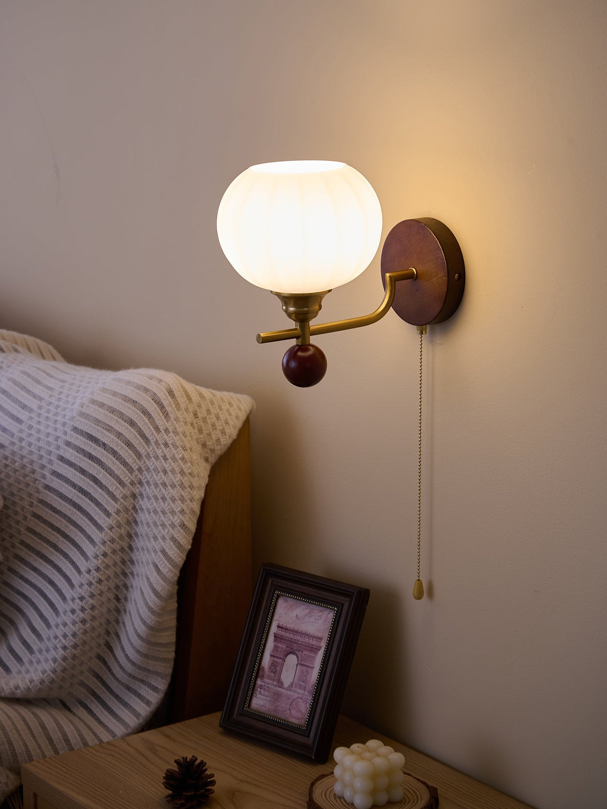 Reed Globe Wall Light