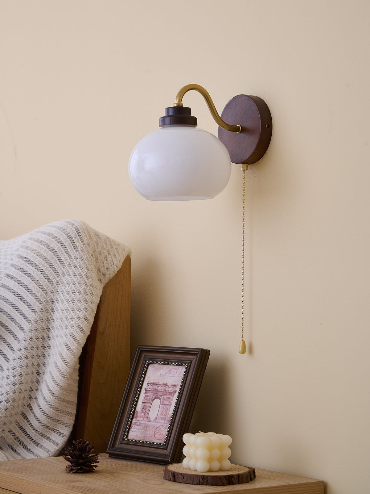 Reed Globe Wall Light