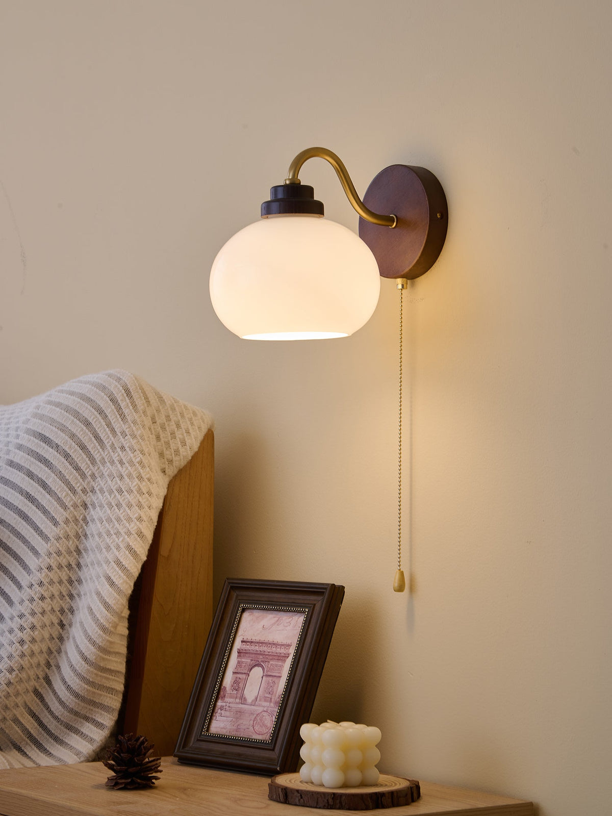 Reed Globe Wall Light