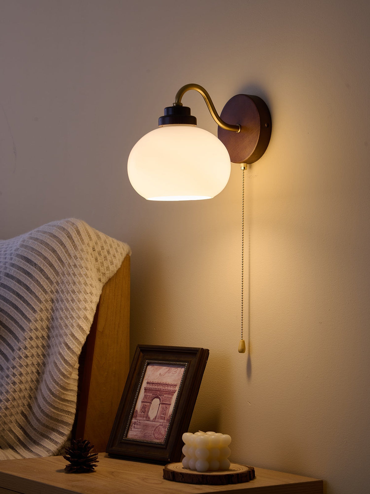 Reed Globe Wall Light