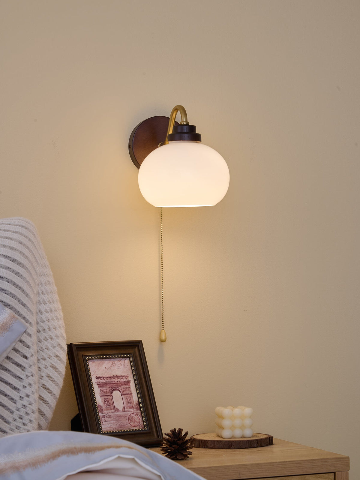Reed Globe Wall Light