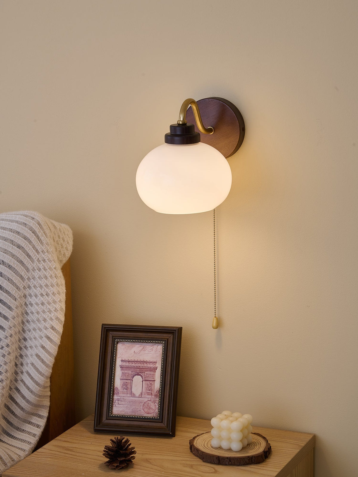 Reed Globe Wall Light