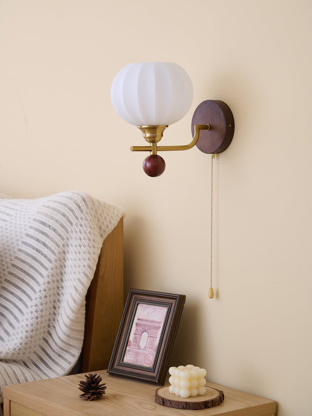 Reed Globe Wall Light