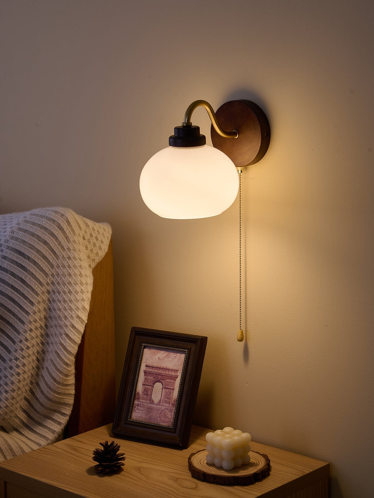 Reed Globe Wall Light