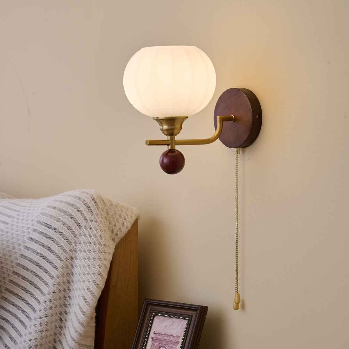 Reed Globe Wall Light