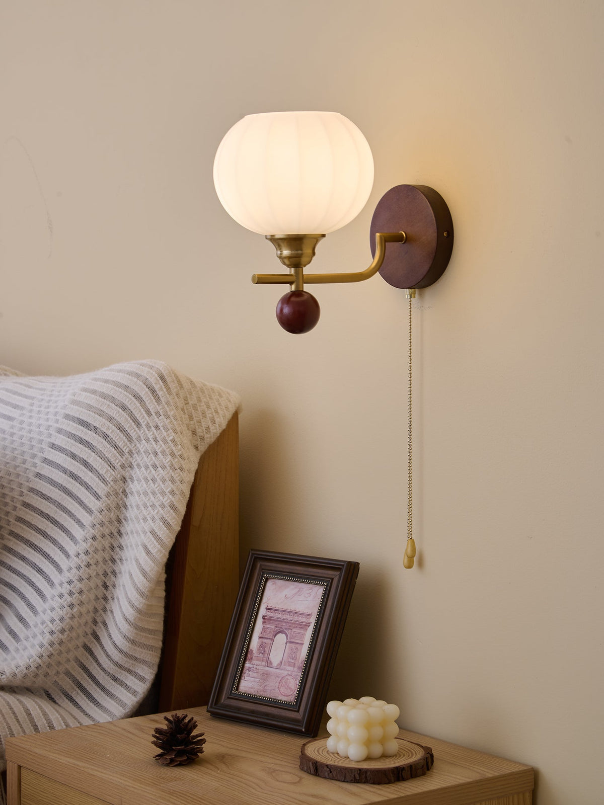 Reed Globe Wall Light