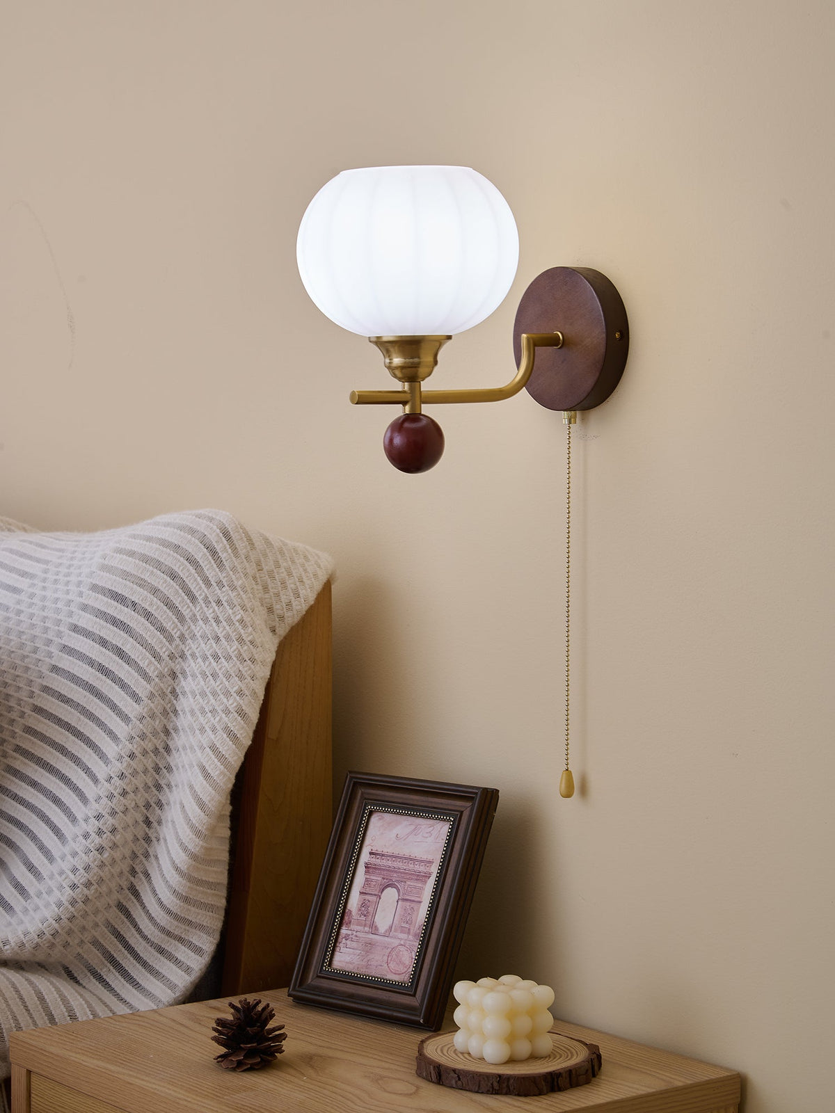 Reed Globe Wall Light