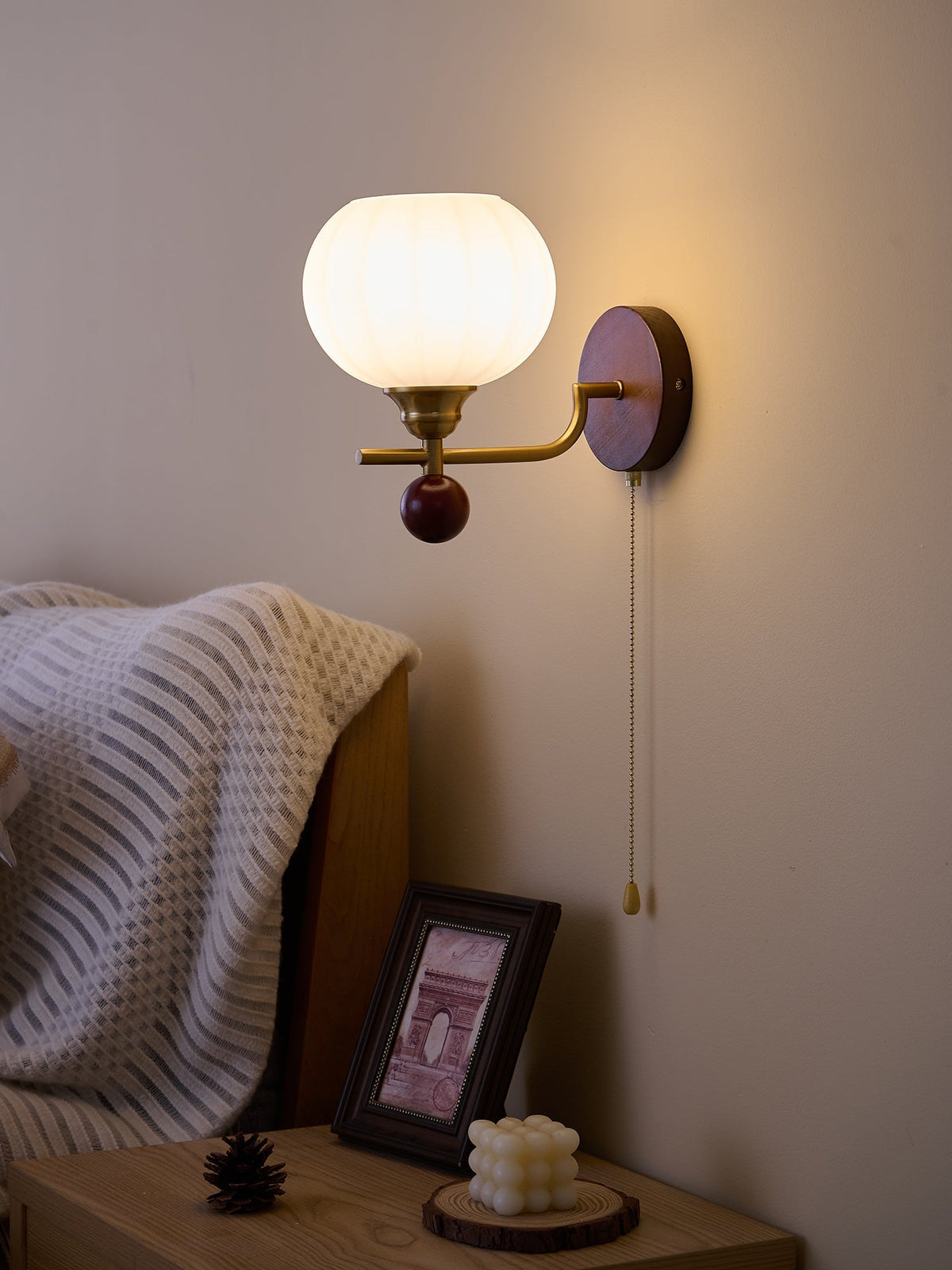 Reed Globe Wall Light