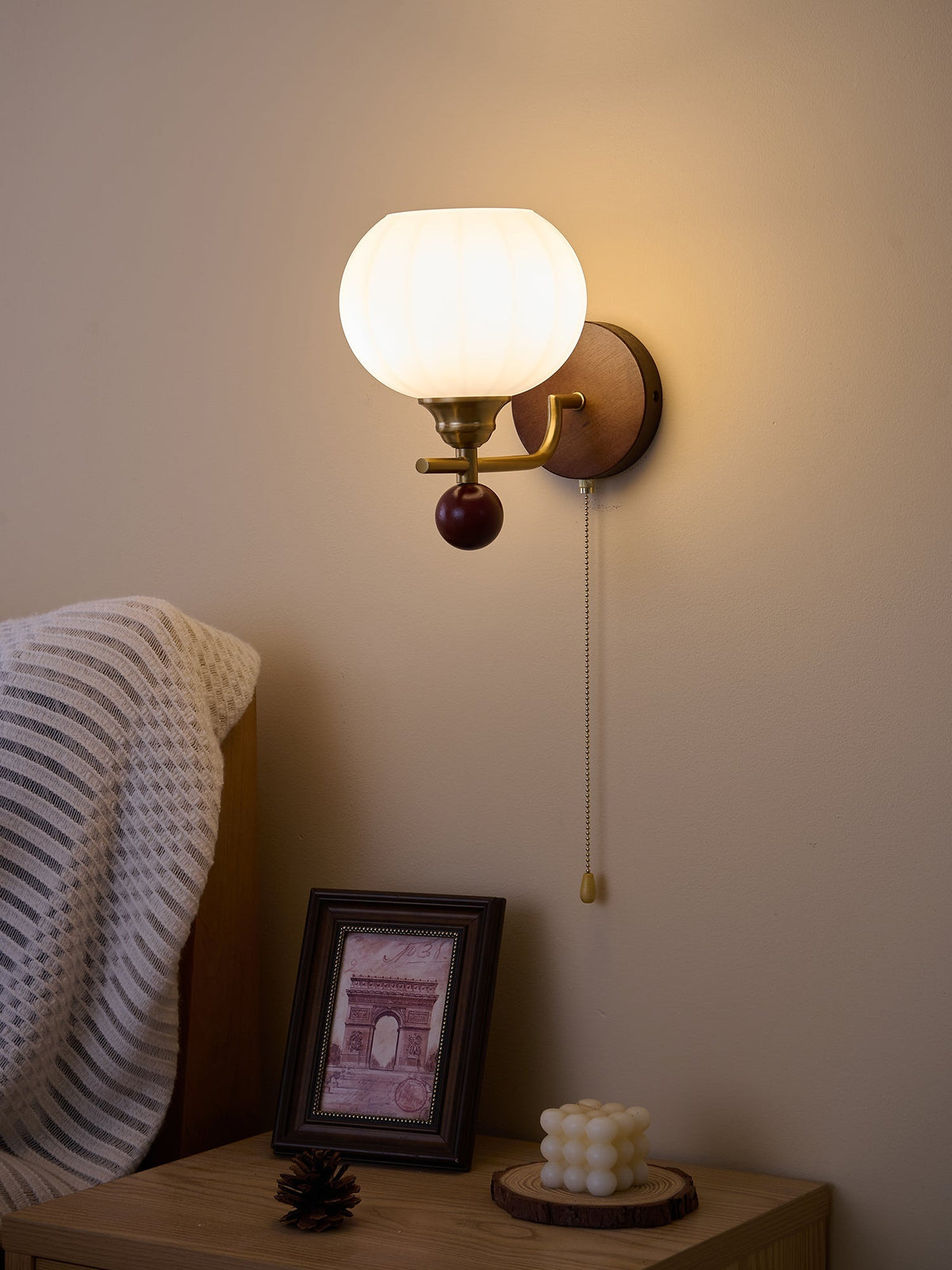 Reed Globe Wall Light