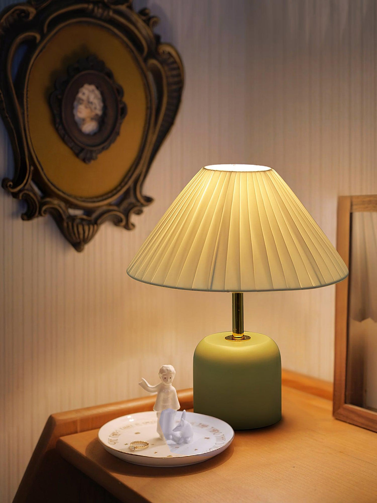 Sage Pleat Table Lamp