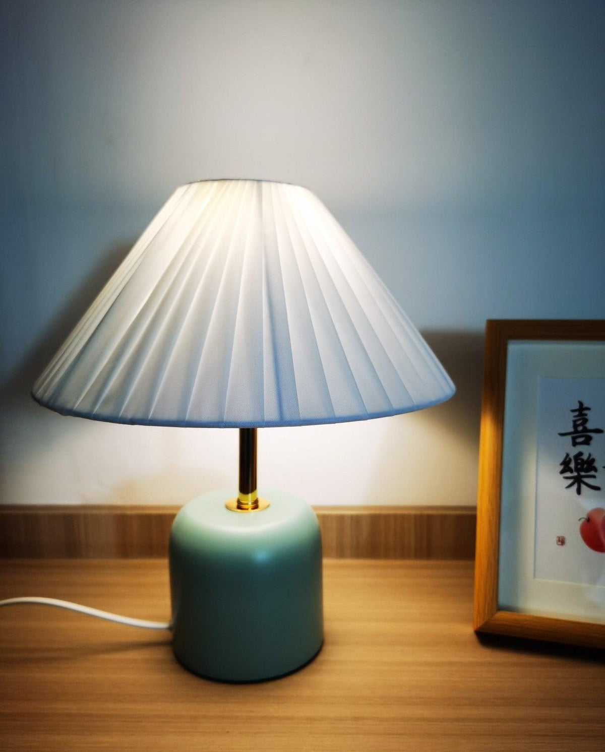 Sage Pleat Table Lamp