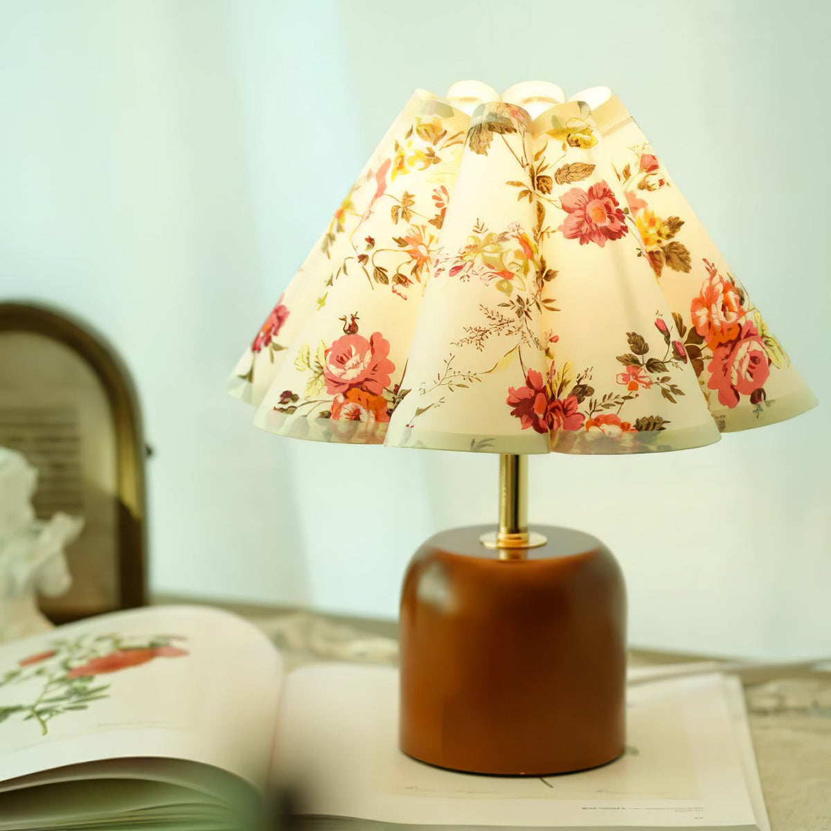 Sage Pleat Table Lamp