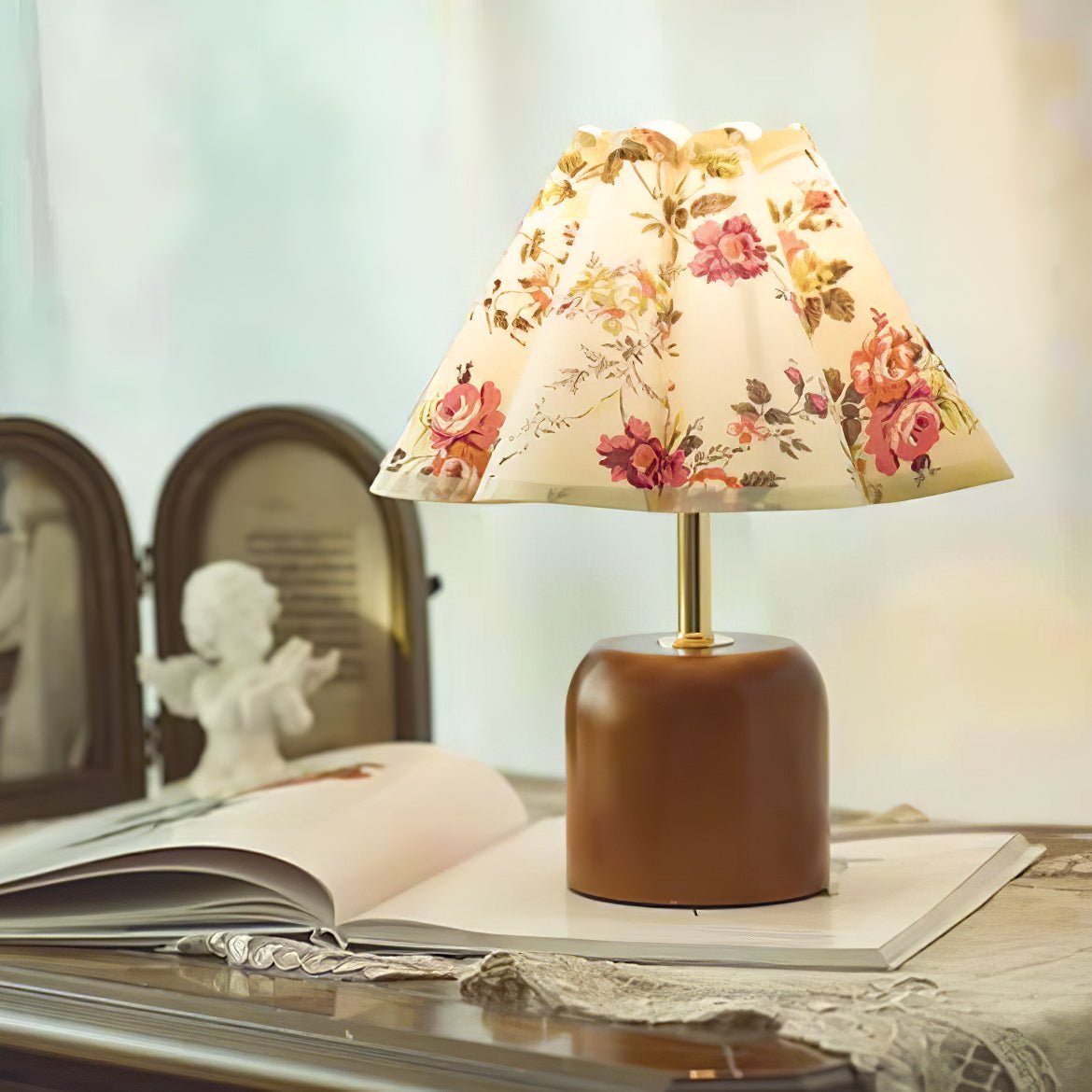 Sage Pleat Table Lamp