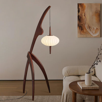 Bow Timber Floor Lamp