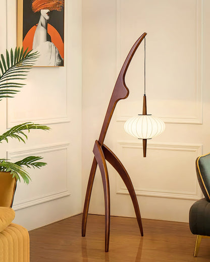 Bow Timber Floor Lamp