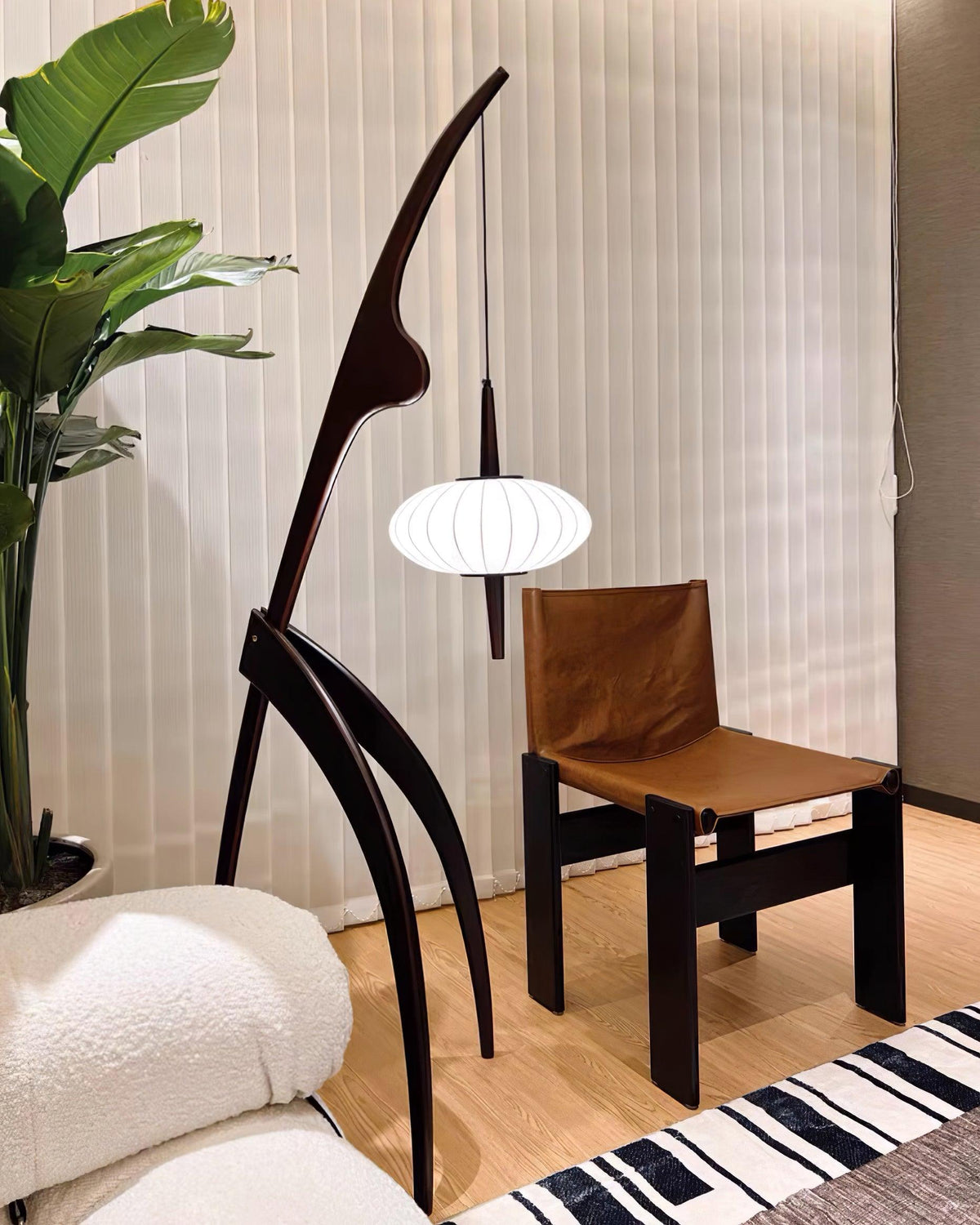 Bow Timber Floor Lamp