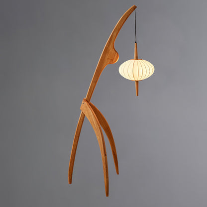 Bow Timber Floor Lamp