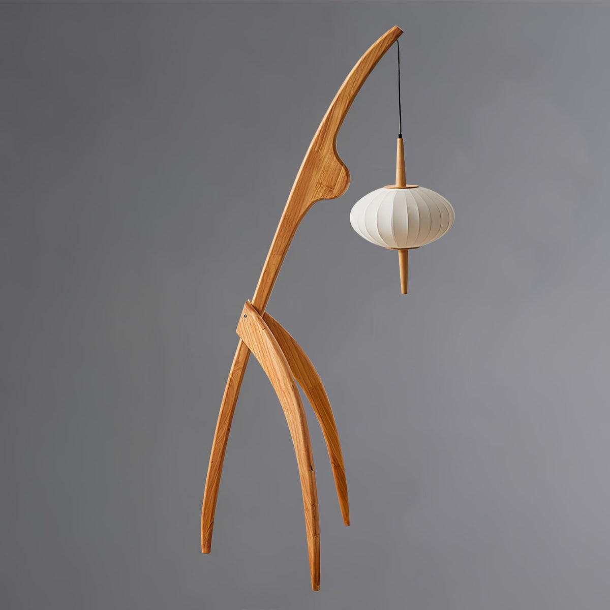 Bow Timber Floor Lamp