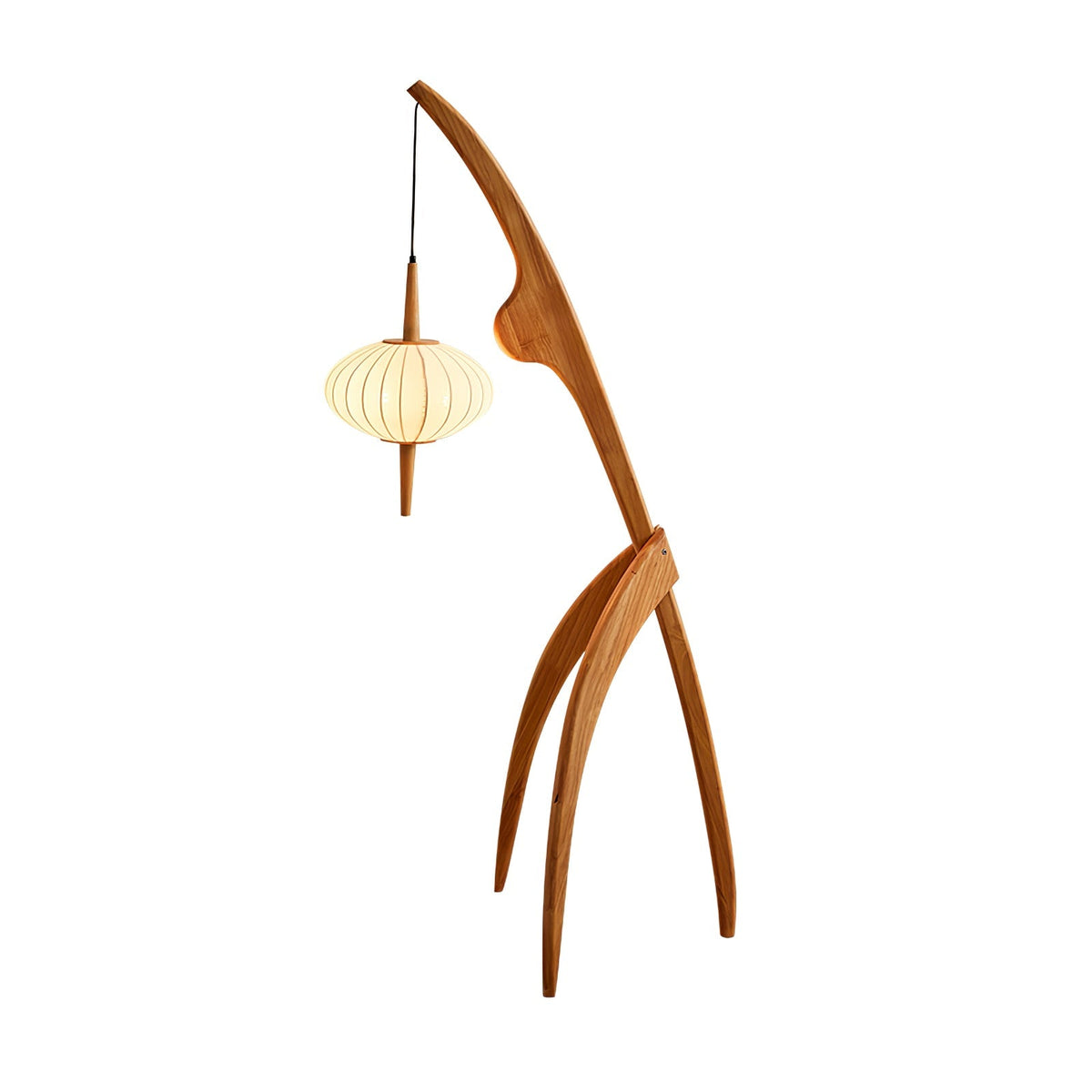 Bow Timber Floor Lamp