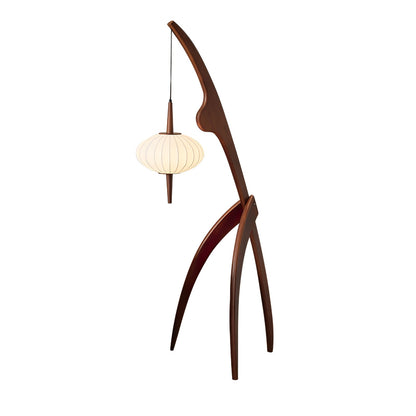 Bow Timber Floor Lamp