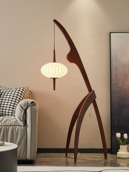 Bow Timber Floor Lamp