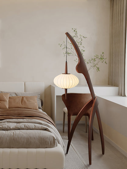 Bow Timber Floor Lamp