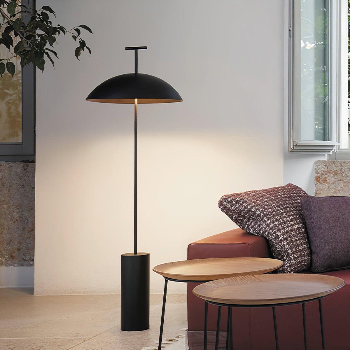 Obsidian Dome Floor Lamp
