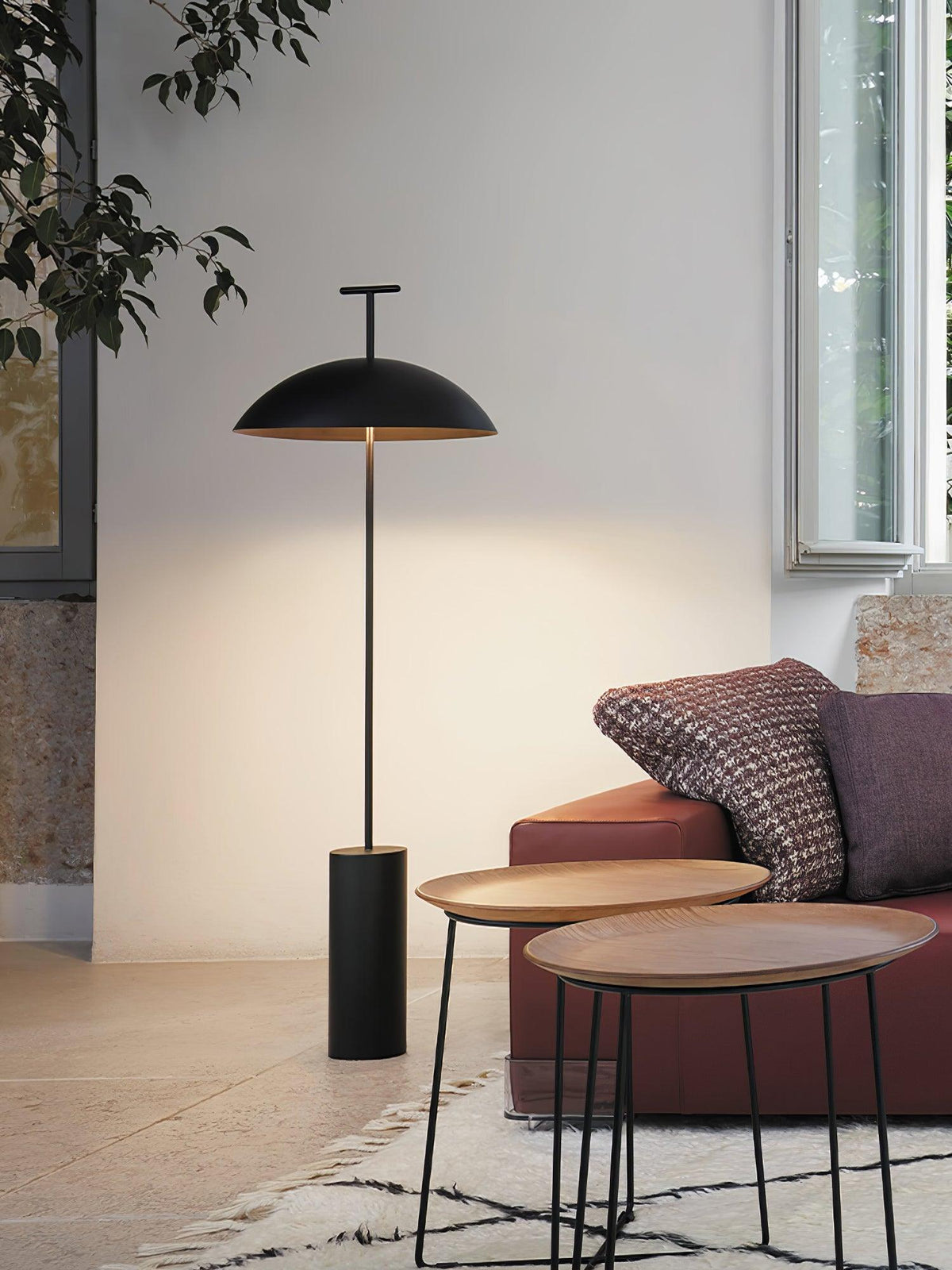 Obsidian Dome Floor Lamp