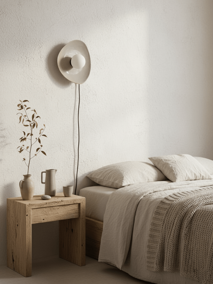Still Disc Plug-in Wall Light
