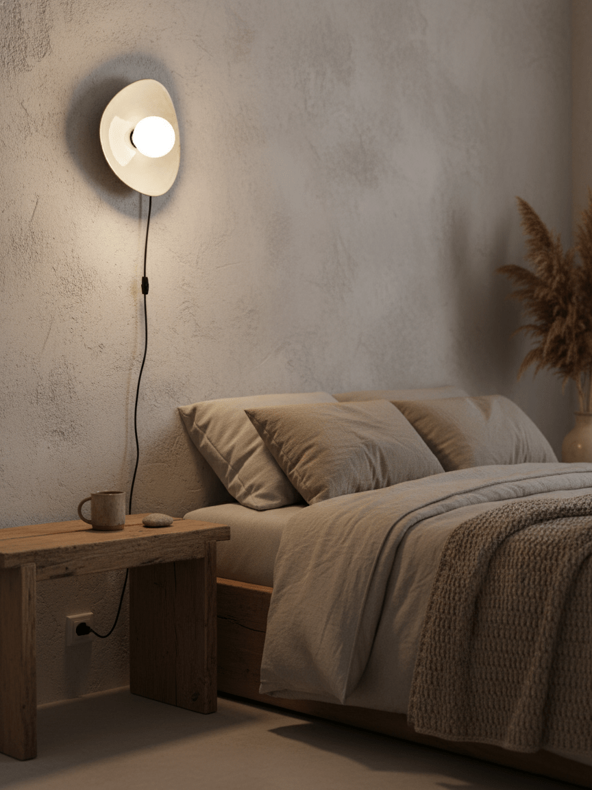 Still Disc Plug-in Wall Light
