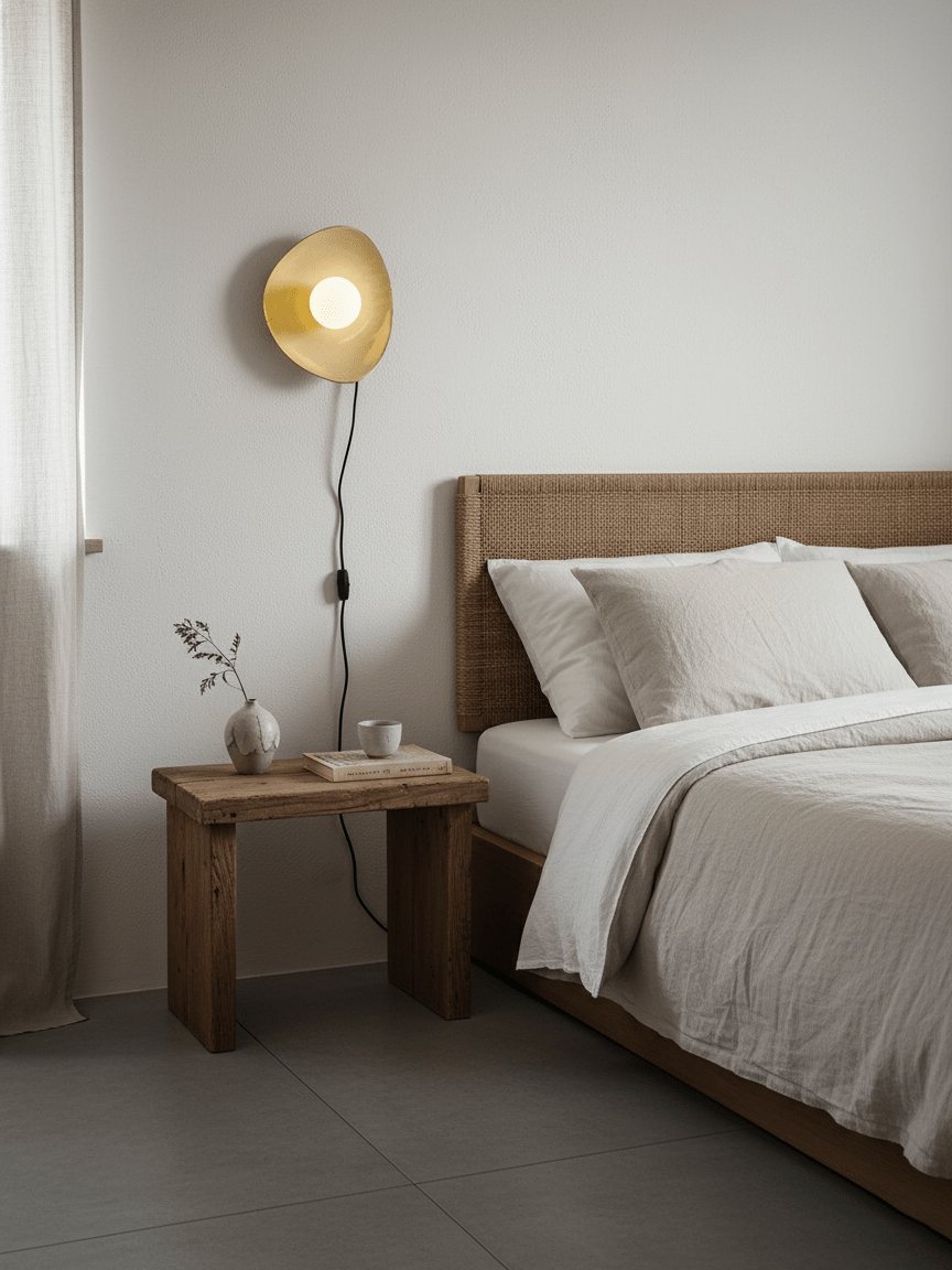 Still Disc Plug-in Wall Light