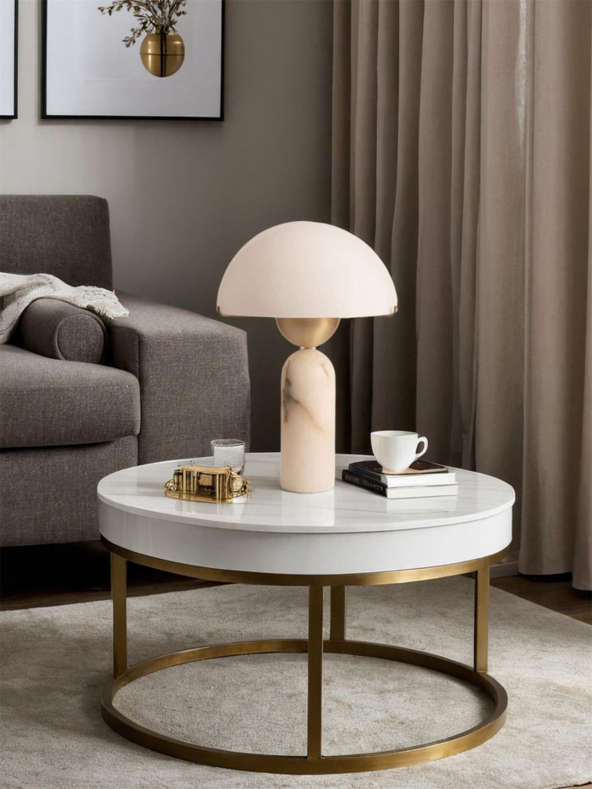Pale Arc Table Lamp