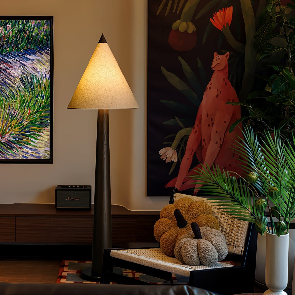 Taper Timber Floor Lamp