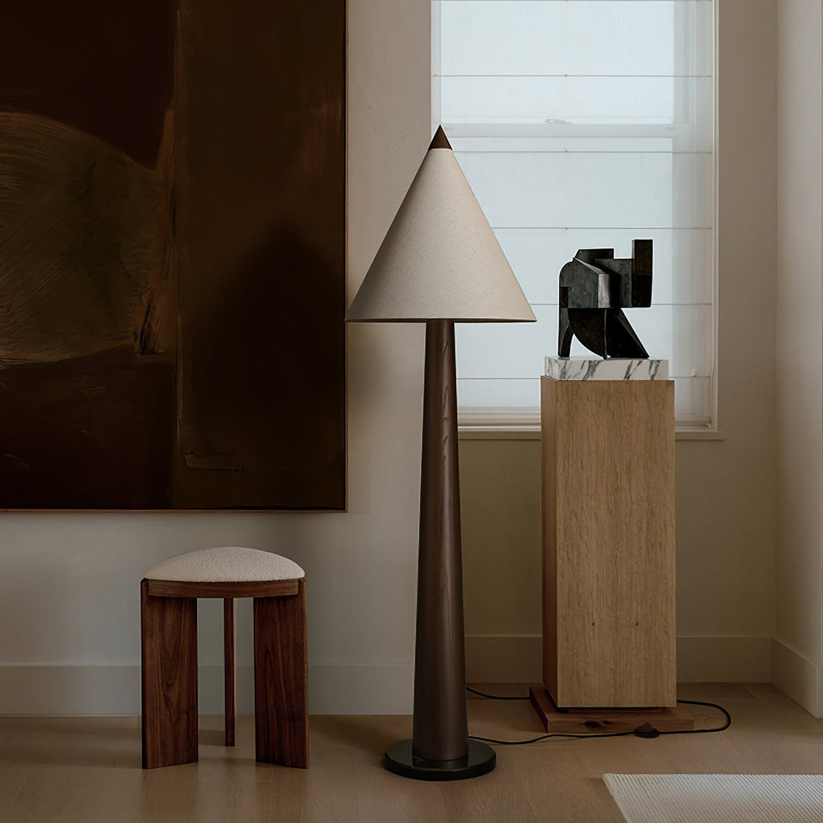 Taper Timber Floor Lamp
