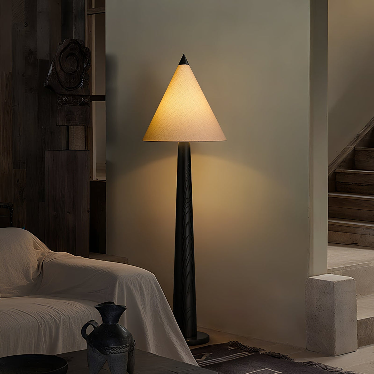 Taper Timber Floor Lamp