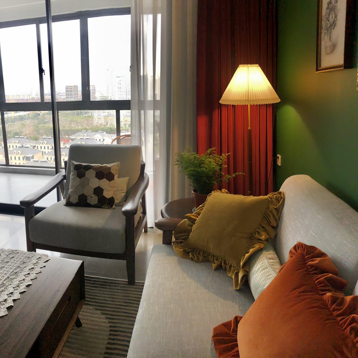 Column Pleat Floor Lamp