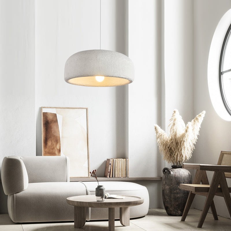 Chalk Drum Pendant Light