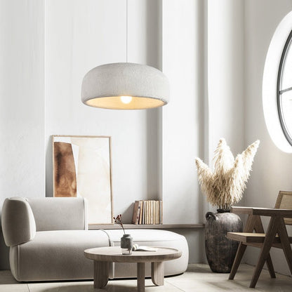 Chalk Drum Pendant Light
