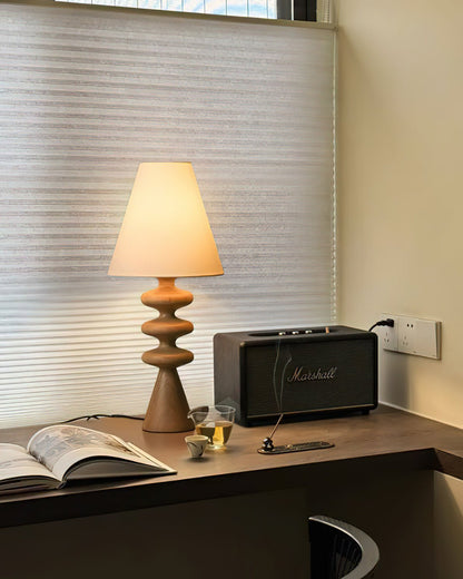 Stacked Timber Table Lamp